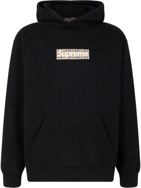 supreme burberry box logo hooded|Burberry box hoodie.